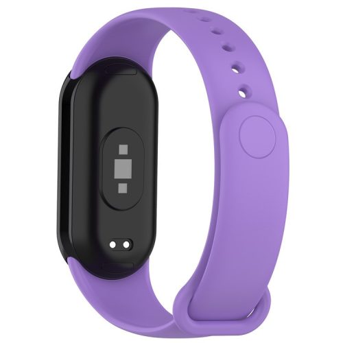 For Xiaomi Mi Band 9 NFC / Mi Band 9 / Smart Band 8 NFC / Smart Band 8 Solid Color Silicone Watch Strap Replacement Wrist Band - Purple