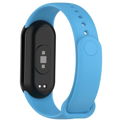 For Xiaomi Mi Band 9 NFC / Mi Band 9 / Smart Band 8 NFC / Smart Band 8 Solid Color Silicone Watch Strap Replacement Wrist Band - Sky Blue