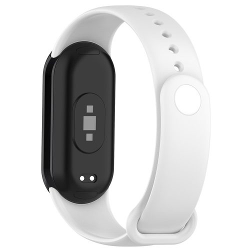 For Xiaomi Mi Band 9 NFC / Mi Band 9 / Smart Band 8 NFC / Smart Band 8 Solid Color Silicone Watch Strap Replacement Wrist Band - White