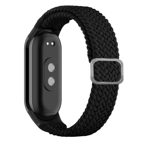 For Xiaomi Mi Band 9 NFC / Mi Band 9 / Smart Band 8 NFC / Smart Band 8 Stretchy Nylon Watch Band Adjustable Braided Sport Strap - Black