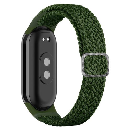 For Xiaomi Mi Band 9 NFC / Mi Band 9 / Smart Band 8 NFC / Smart Band 8 Stretchy Nylon Watch Band Adjustable Braided Sport Strap - Green