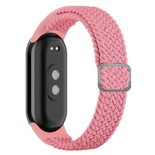 For Xiaomi Mi Band 9 NFC / Mi Band 9 / Smart Band 8 NFC / Smart Band 8 Stretchy Nylon Watch Band Adjustable Braided Sport Strap - Pink