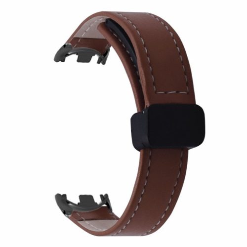 For Xiaomi Mi Band 9 NFC / Mi Band 9 / Smart Band 8 NFC / Smart Band 8 Watch Band  Folding Buckle Sport Strap with Black Connector - Coffee