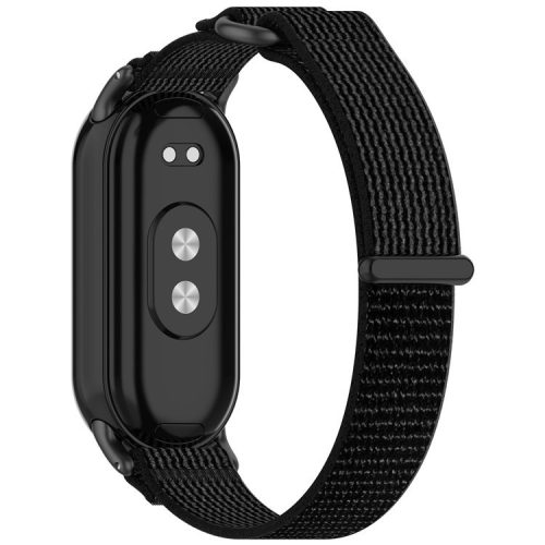 For Xiaomi Mi Band 9 NFC / Mi Band 9 / Smart Band 8 NFC / Smart Band 8 Watch Strap Breathable Nylon Sport Strap - Black+Grey