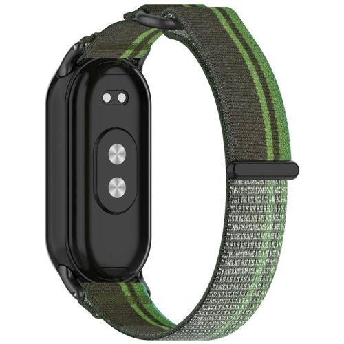 For Xiaomi Mi Band 9 NFC / Mi Band 9 / Smart Band 8 NFC / Smart Band 8 Watch Strap Breathable Nylon Sport Strap - Blackish Green