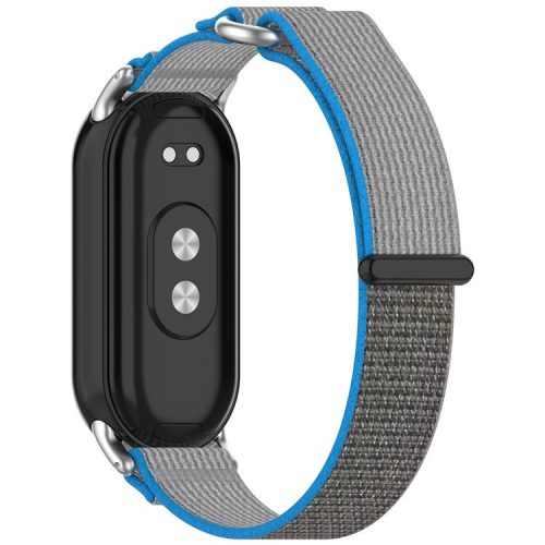 For Xiaomi Mi Band 9 NFC / Mi Band 9 / Smart Band 8 NFC / Smart Band 8 Watch Strap Breathable Nylon Sport Strap - Blue+Grey