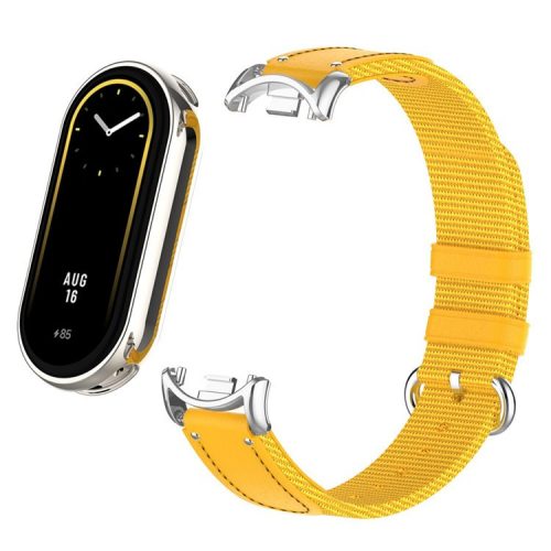 For Xiaomi Mi Band 9 NFC / Mi Band 9 / Smart Band 8 NFC / Smart Band 8 Woven Canvas Smartwatch Strap Adjustable Watch Band - Yellow