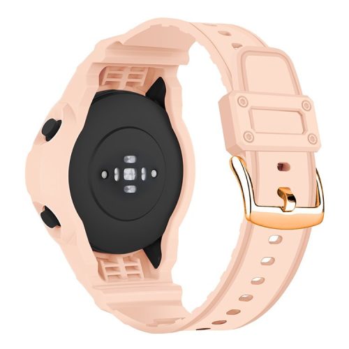 For Xiaomi Mi Watch Color Sports Watch Band+Watch Case 2-in-1 TPU Watch Strap Replacement Watchband with Buckle - Pink