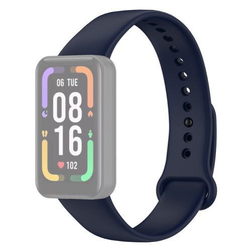 For Xiaomi Redmi Smart Band Pro Solid Color Soft Silicone Watch Band Adjustable Wrist Strap - Dark Blue