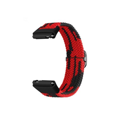 For Xiaomi Redmi Watch 3 Active Smart Watch Band Woven Replacement Strap - Black  /  Red