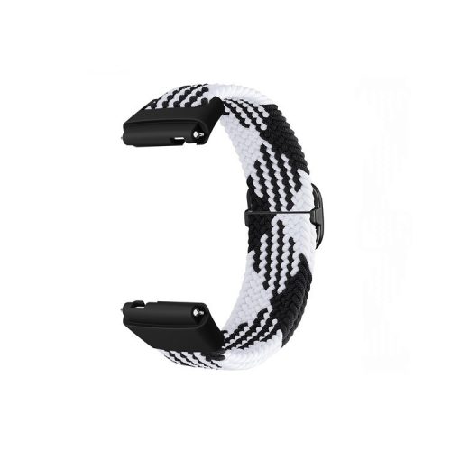 For Xiaomi Redmi Watch 3 Active Smart Watch Band Woven Replacement Strap - Black  /  White