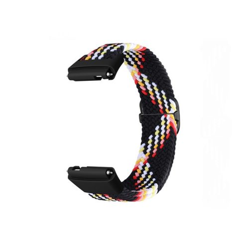 For Xiaomi Redmi Watch 3 Active Smart Watch Band Woven Replacement Strap - Black Rainbow