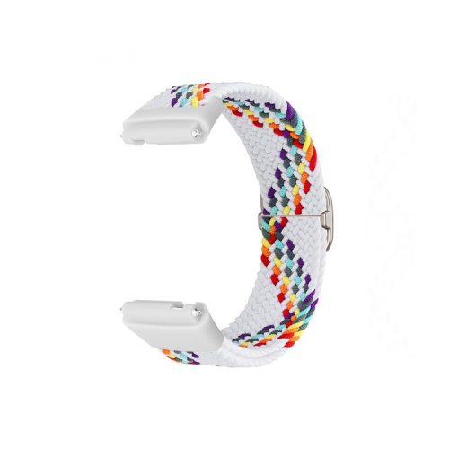 For Xiaomi Redmi Watch 3 Active Smart Watch Band Woven Replacement Strap - White Rainbow