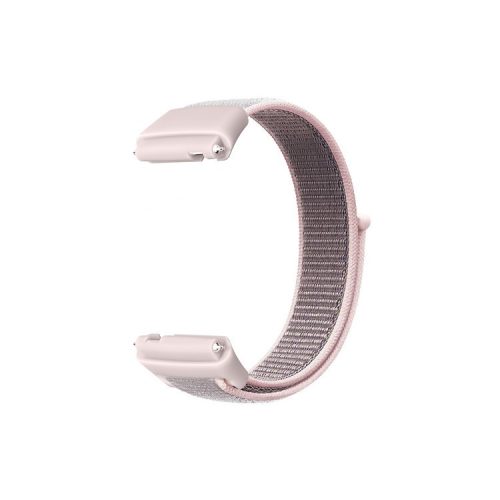 For Xiaomi Redmi Watch 3 Lite / Watch 3 Active Nylon Watch Strap Loop Fastener Replacement Band - Pink