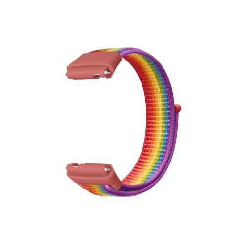 For Xiaomi Redmi Watch 3 Lite / Watch 3 Active Nylon Watch Strap Loop Fastener Replacement Band - Rainbow