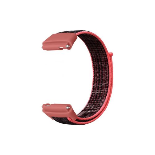 For Xiaomi Redmi Watch 3 Lite / Watch 3 Active Nylon Watch Strap Loop Fastener Replacement Band - Red+Black