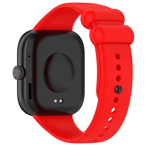 For Xiaomi Redmi Watch 4 / Smart Band 8 Pro Silicone Watch Band with Black Buckle - Red