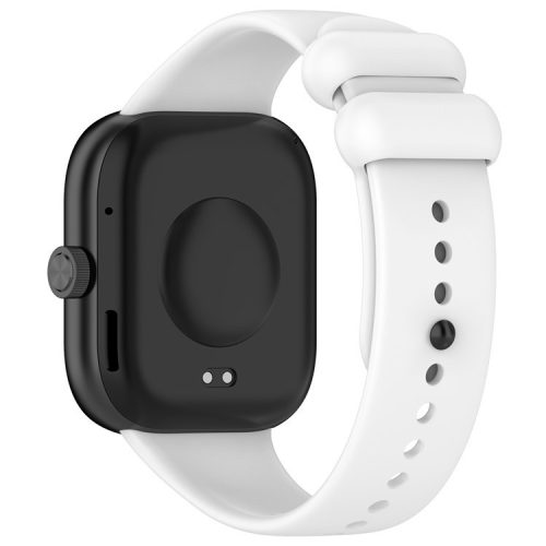 For Xiaomi Redmi Watch 4 / Smart Band 8 Pro Silicone Watch Band with Black Buckle - White