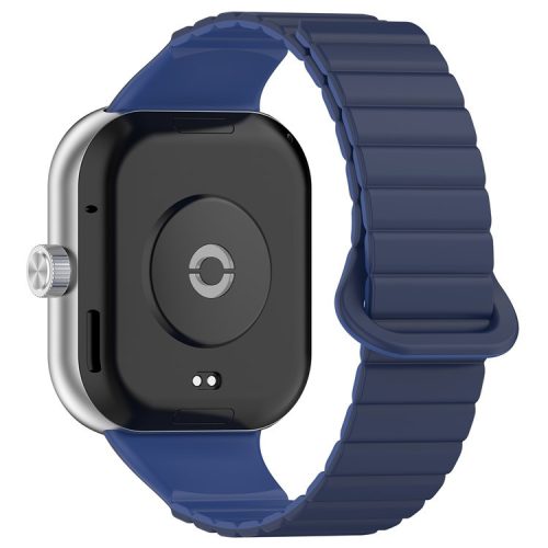 For Xiaomi Redmi Watch 4 / Smart Band 8 Pro Watch Band Dual Color Silicone Magnetic Wrist Strap - Navy Blue+Dark Blue