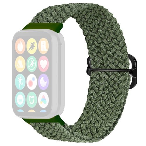 For Xiaomi Redmi Watch 4 Braided Band Adjustable Replacement Nylon Watch Strap - Green