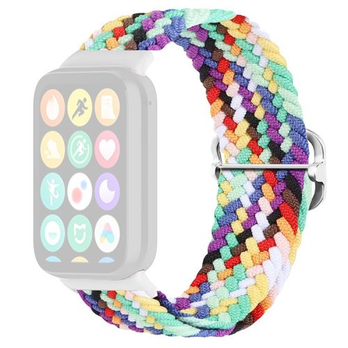 For Xiaomi Redmi Watch 4 Braided Band Adjustable Replacement Nylon Watch Strap - Official Rainbow