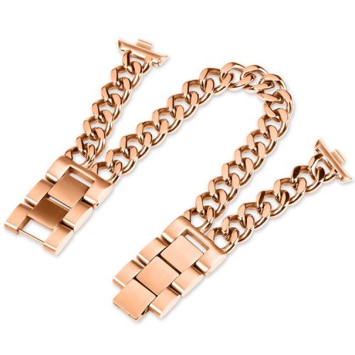 For Xiaomi Redmi Watch 4 Double-Circle Band Stainless Steel Watch Strap - Rose Gold