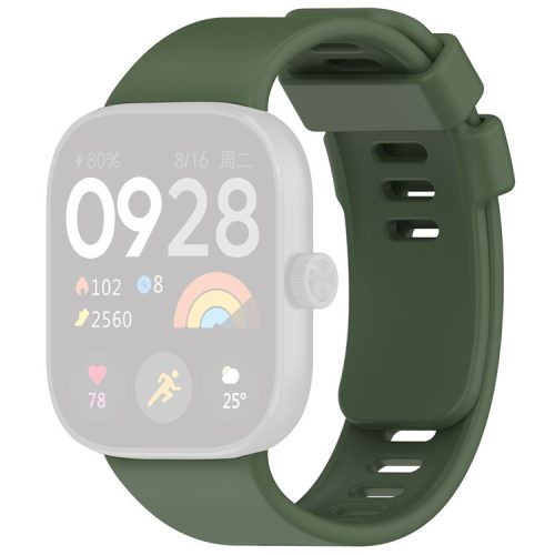 For Xiaomi Redmi Watch 4 Silicone Watch Band Adjustable Wrist Strap - Army Green