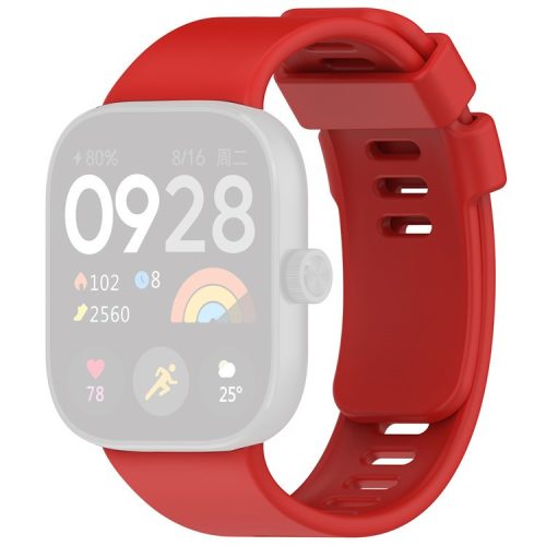 For Xiaomi Redmi Watch 4 Silicone Watch Band Adjustable Wrist Strap - Red