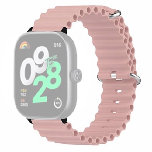 For Xiaomi Redmi Watch 4 Silicone Watch Band Wrist Strap with Alloy Connector - Pink