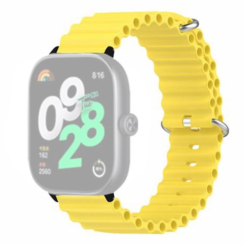 For Xiaomi Redmi Watch 4 Silicone Watch Band Wrist Strap with Alloy Connector - Yellow