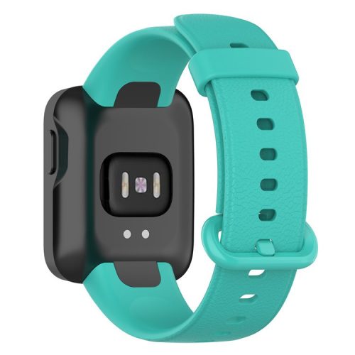 For Xiaomi Redmi Watch Soft Silicone Watch Band Litchi Texture Replacement Wristband Strap Accessories - Teal Green