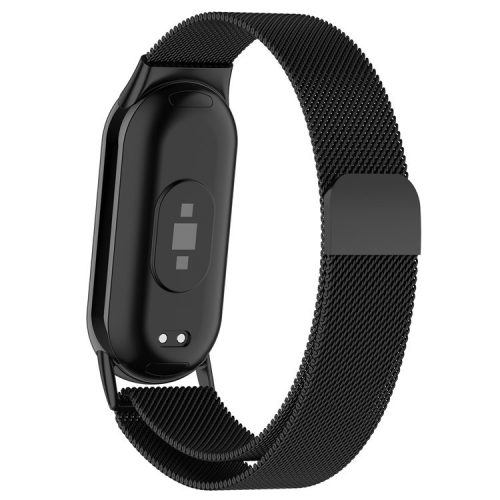 For Xiaomi Smart Band 8 / 8 NFC / 9 NFC / 9 Metal Watch Strap Mesh Style Wrist Band - Black