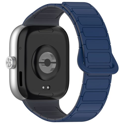 For Xiaomi Smart Band 8 Pro  /  Redmi Watch 4 Magnetic TPU Watch Strap Dual Color Strap - Midnight Blue+Grey