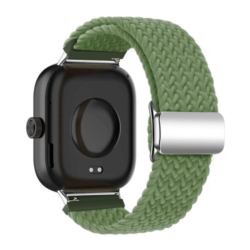 For Xiaomi Smart Band 8 Pro / Redmi Watch 4 Loop Strap Magnetic Buckle Woven Watch Band - Cactus Green