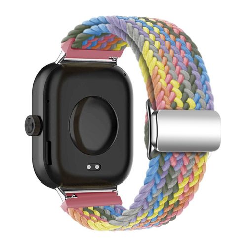 For Xiaomi Smart Band 8 Pro / Redmi Watch 4 Loop Strap Magnetic Buckle Woven Watch Band - Colorful Purple