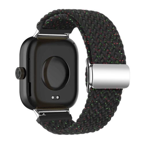 For Xiaomi Smart Band 8 Pro / Redmi Watch 4 Loop Strap Magnetic Buckle Woven Watch Band - Confetti Black