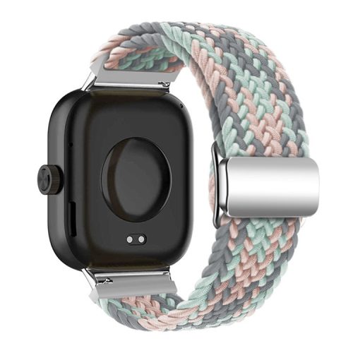 For Xiaomi Smart Band 8 Pro / Redmi Watch 4 Loop Strap Magnetic Buckle Woven Watch Band - Coral