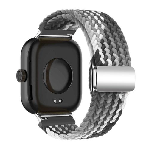 For Xiaomi Smart Band 8 Pro / Redmi Watch 4 Loop Strap Magnetic Buckle Woven Watch Band - Dark Chocolate