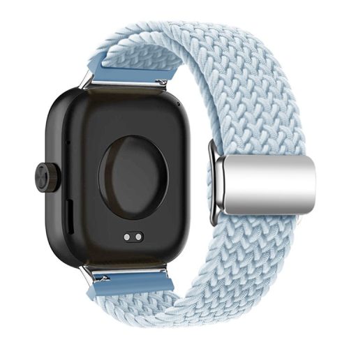 For Xiaomi Smart Band 8 Pro / Redmi Watch 4 Loop Strap Magnetic Buckle Woven Watch Band - Mist Blue