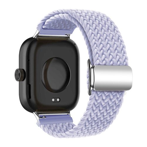 For Xiaomi Smart Band 8 Pro / Redmi Watch 4 Loop Strap Magnetic Buckle Woven Watch Band - Mist Purple