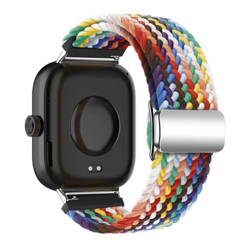 For Xiaomi Smart Band 8 Pro / Redmi Watch 4 Loop Strap Magnetic Buckle Woven Watch Band - Official Rainbow