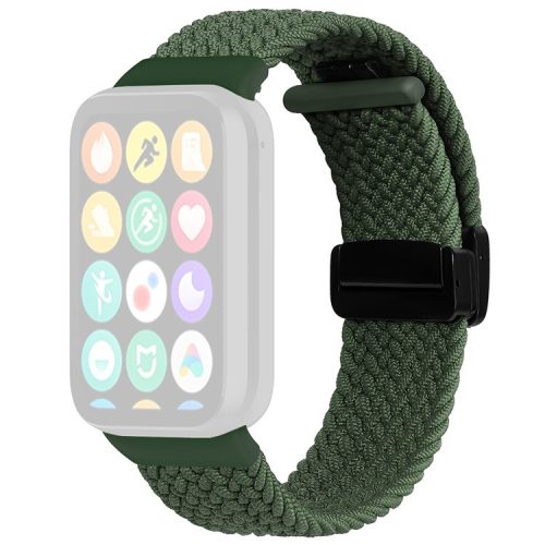 For Xiaomi Smart Band 8 Pro / Redmi Watch 4 Nylon Braided Band Magnetic Buckle Watch Strap - Green