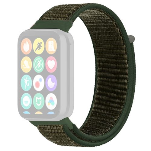 For Xiaomi Smart Band 8 Pro / Redmi Watch 4 Nylon Loop Watch Band Breathable Sport Strap - Army Green