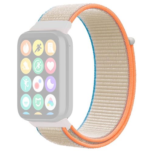 For Xiaomi Smart Band 8 Pro / Redmi Watch 4 Nylon Loop Watch Band Breathable Sport Strap - Milky White