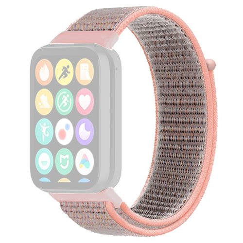 For Xiaomi Smart Band 8 Pro / Redmi Watch 4 Nylon Loop Watch Band Breathable Sport Strap - Pink