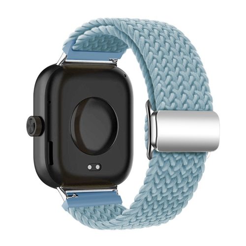 For Xiaomi Smart Band 8 Pro / Redmi Watch 4 Strap Magnetic Buckle Woven Loop Watch Band - Rock Cyan