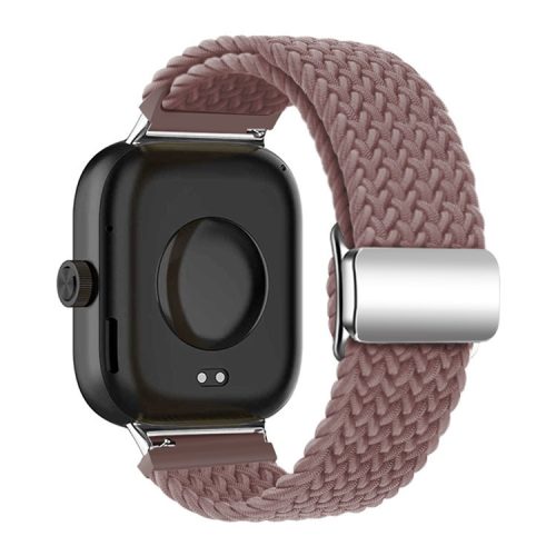 For Xiaomi Smart Band 8 Pro / Redmi Watch 4 Strap Magnetic Buckle Woven Loop Watch Band - Smoky Purple