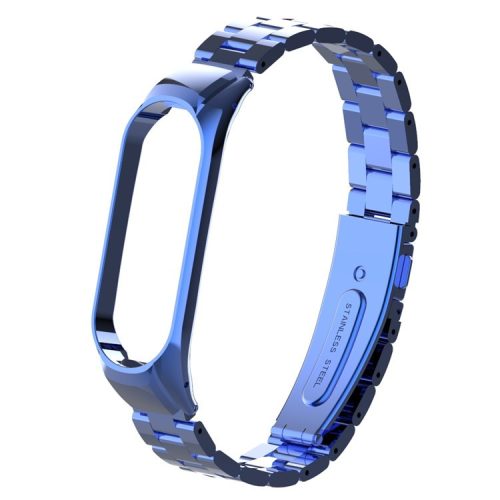 Solid Stainless Steel Metal Smart Watch Band for Xiaomi Mi Smart Band 4 - Blue