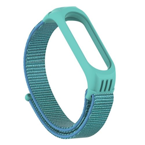 TPU + Nylon Weaven Loop Fastener  Smart Bracelet Band for Xiaomi Mi Band 4/3 - Cyan