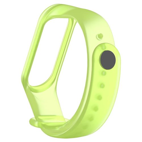 Translucent Silicone Smart Watch Strap Replacement Watchband for Xiaomi Mi Band 3/4 - Transparent Green